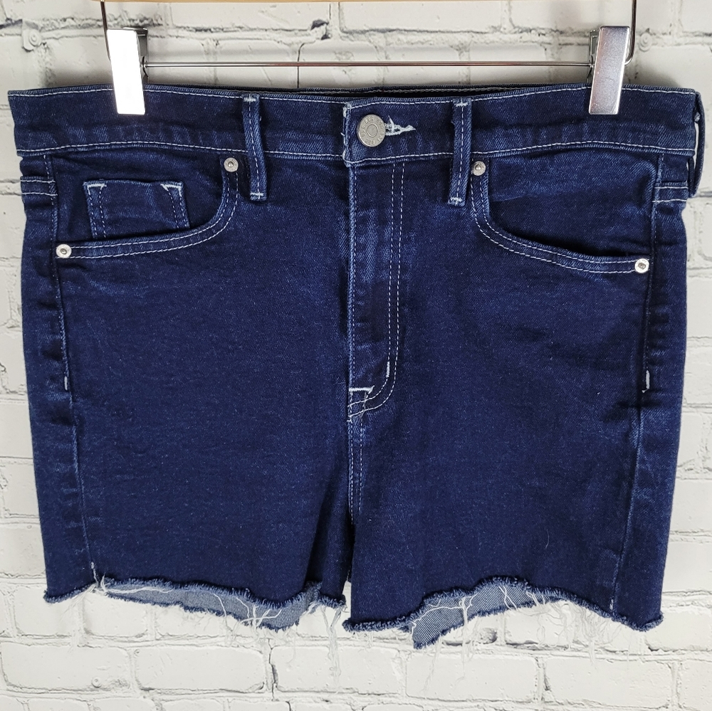 BDG | UO Urban Outfitters Twig high rise stretch denim frayed hem jean shorts